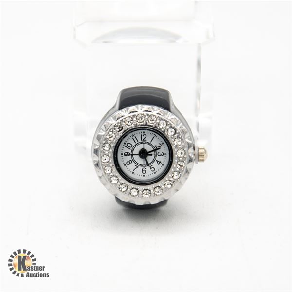 #651-BRAND NEW BLACK TONE FINGER WATCH WITH