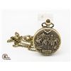 Image 1 : #645-BRAND NEW BRONZE TONE POCKET WATCH