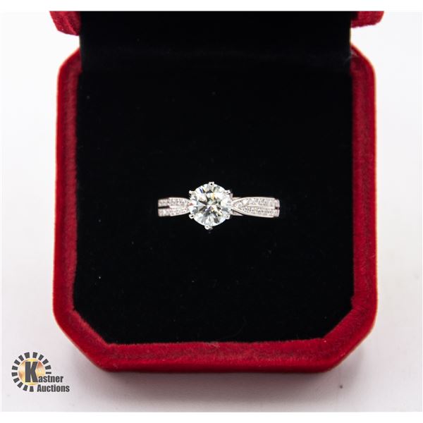 #647-GRA CERTIFIED 2.0 CARAT MOISSANITE CENTER W/