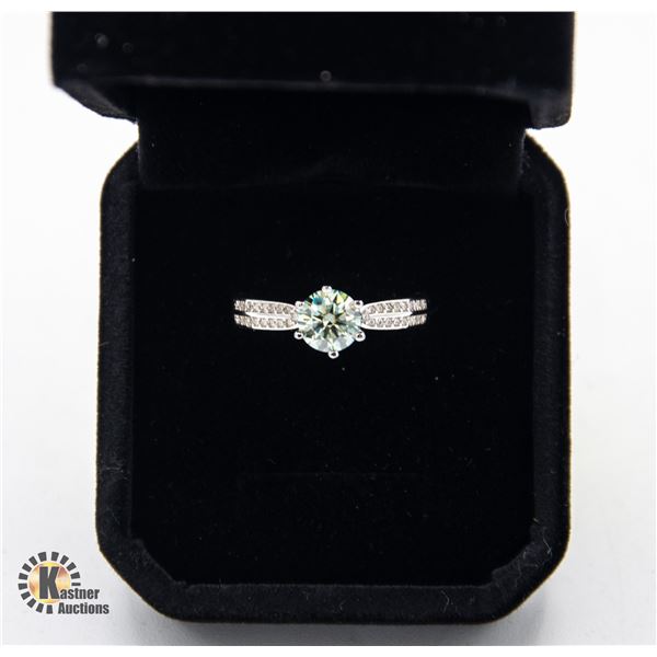 #637-GRA CERTIFIED MOISSANITE BLUE COLOR 1.16 CARA