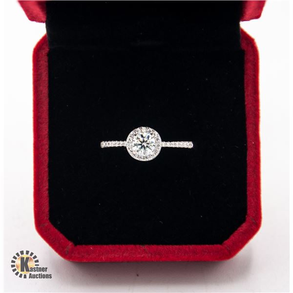 #639-GRA CERTIFIED MOISSANITE RING WITH 0.52 CARAT