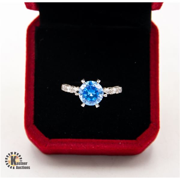 #638-GRA CERTIFIED BLUE MOISSANITE 3.00 CARAT