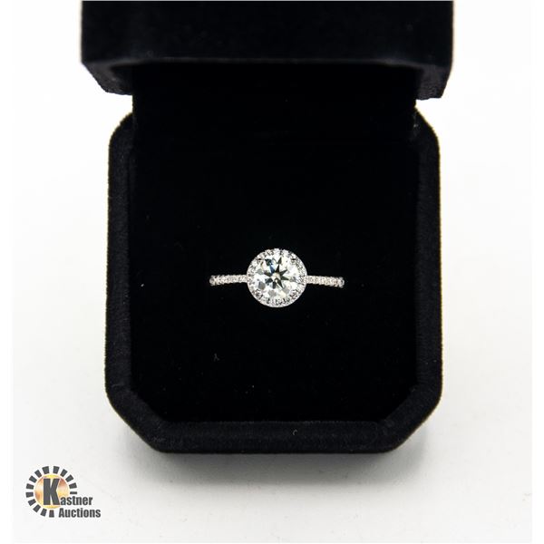#635-RING WITH 1.00 CARAT MOISSANITE SET
