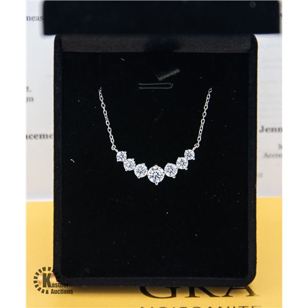 #642-GRA CERTIFIED MOISSANITE NECKLACE WITH