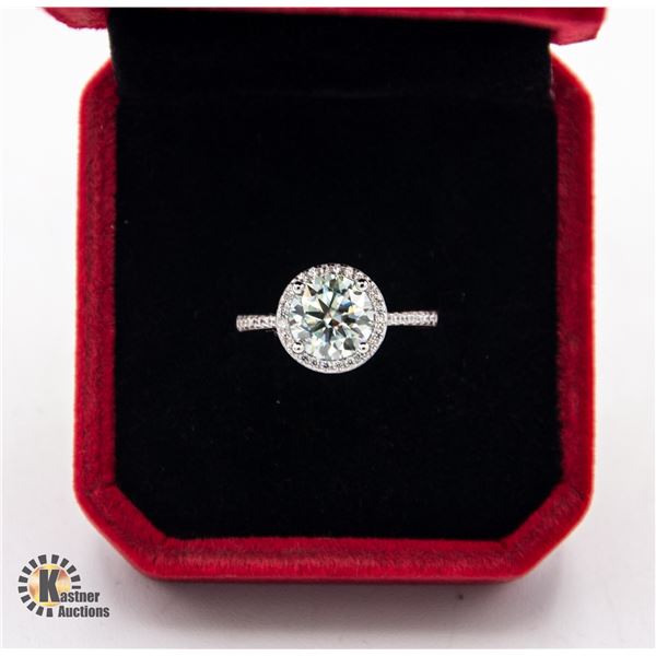 #632-GRA CERTIFIED RING WITH 2.00 CARAT MOISSANITE