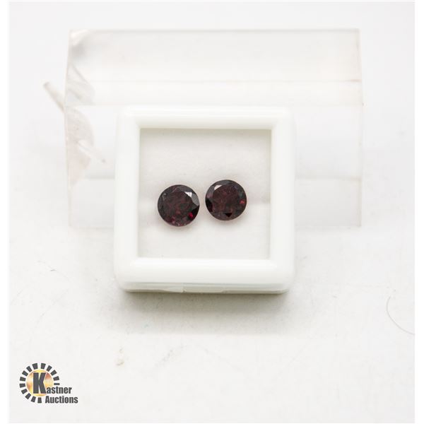#121-UNHEATED DARK RED GARNET GEMSTONE  3.60CT