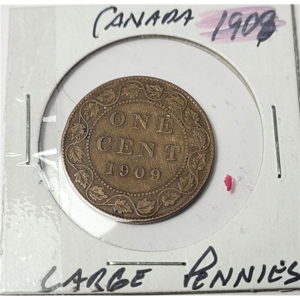 12)  CANADIAN 1909 EDWARDIAN LARGE PENNY.