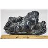 Image 4 : 35)  WOLF ORIGINAL, SOAPSTONE CARVING OF 2