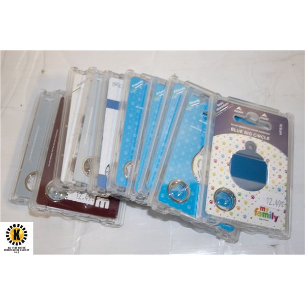 BAG OF 10 ASSORTED READY TO ENGRAVE DOG TAGS