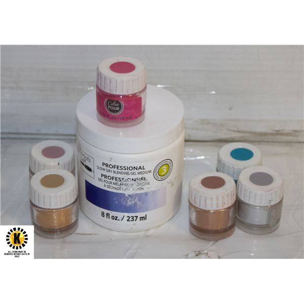 BLENDING GEL MEDIUM & 6 COLOR POUR (ARTIST LOFT)