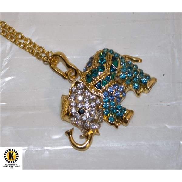 MULTI STONE ELEPHANT NECKLACE