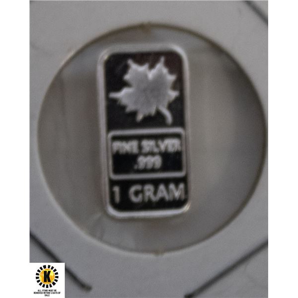 1 GRAM MAPLE SILVER BAR