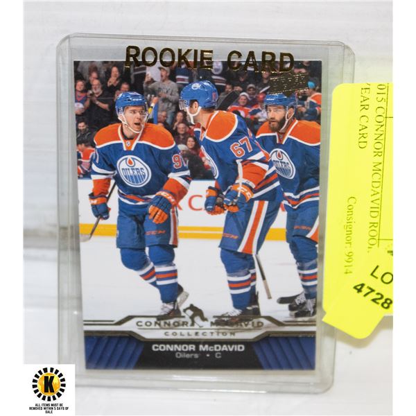 2015 CONNOR MCDAVID ROOKIE YEAR CARD