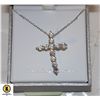 Image 1 : STERLING SILVER CROSS NECKLACE