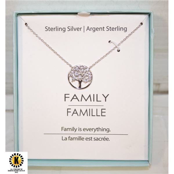 STERLING SILVER FAMILY NECKLACE