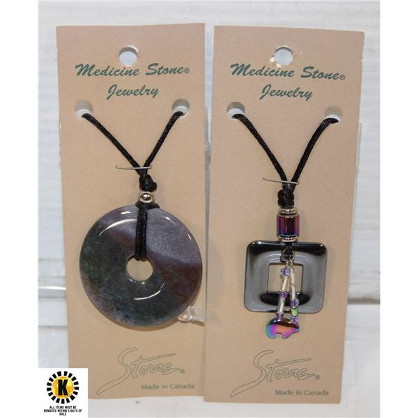 2 MEDICINE STONE JEWELRY