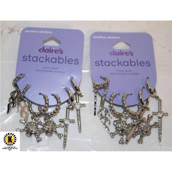 STACKABLES EARINGS (2 SETS)
