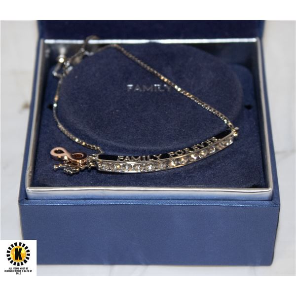 BRILLIANCE GENUINE CRYSTAL "FAMLY FOREVER" BRACE