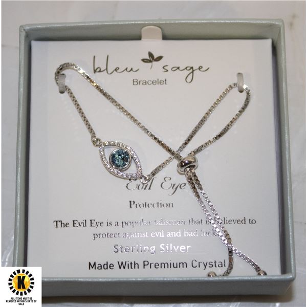 BLUE SAGE EVIL EYE  PROTECTION (STERLING SILVER)