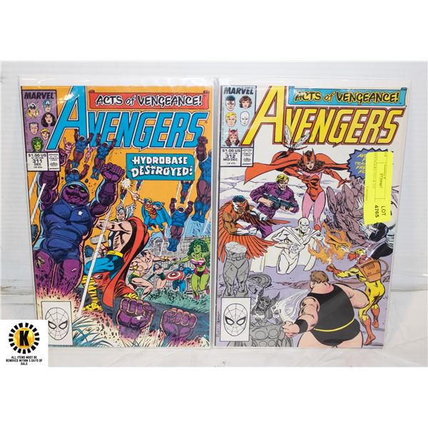 AVENGERS #311 & 312