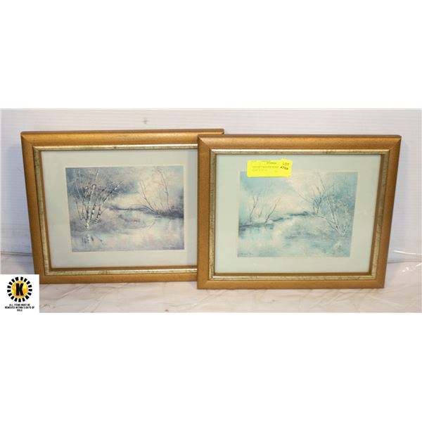 SET OF 3 WINTER SCENE PICTURES (2) 8" X 10" (1)