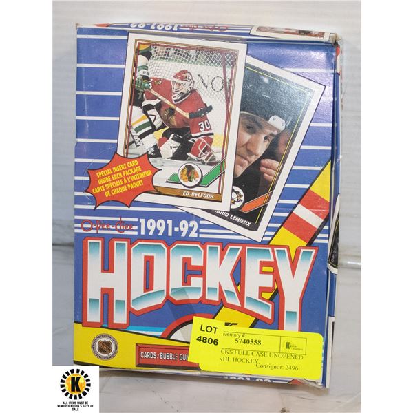 WAX PACKS FULL CASE UNOPENED CARDS NHL HOCKEY