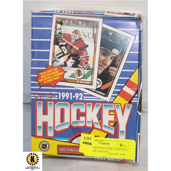 WAX PACKS FULL CASE UNOPENED CARDS NHL HOCKEY