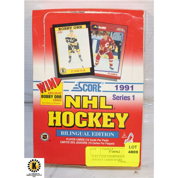 FULL CASE UNOPENED PACKS NHL HOCKEY CARDS SCORE