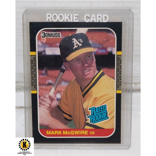 MARK MCGWIRE ROOKIE CARD OAKLAND A'S CARD