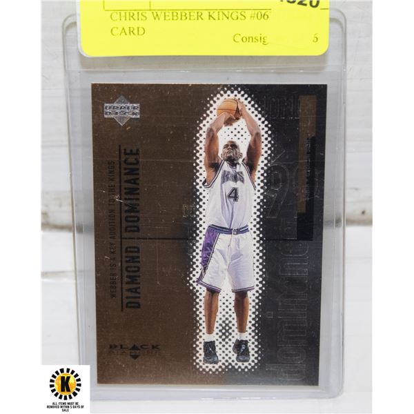 CHRIS WEBBER KINGS #0631/1000 CARD