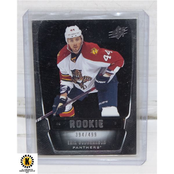 ERIK GUDBRANSON #394/499 ROOKIE CARD PANTHERS