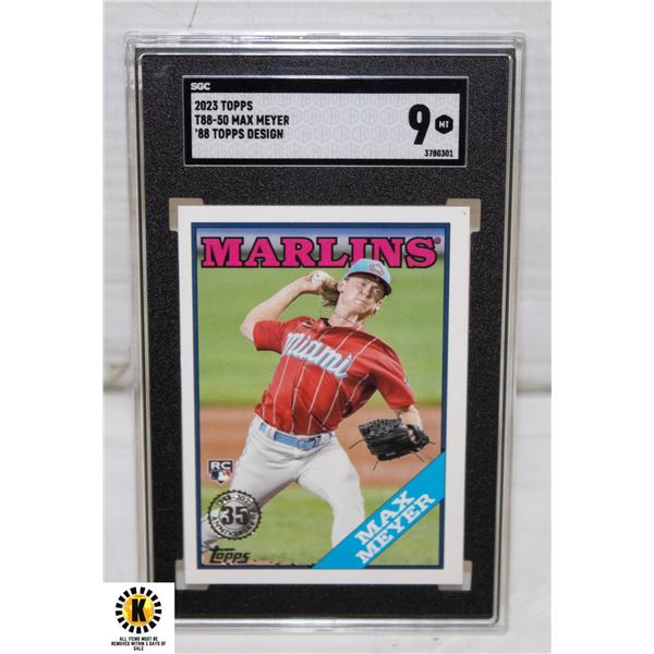 MAX MEYER MIAMI MARLINS 2023 ROOKIE CARD