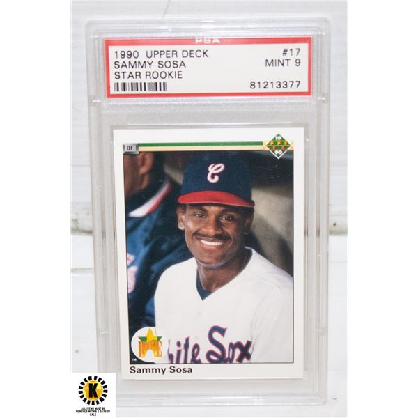 SAMMY SOSA WHITE SOX ROOKIE CARD