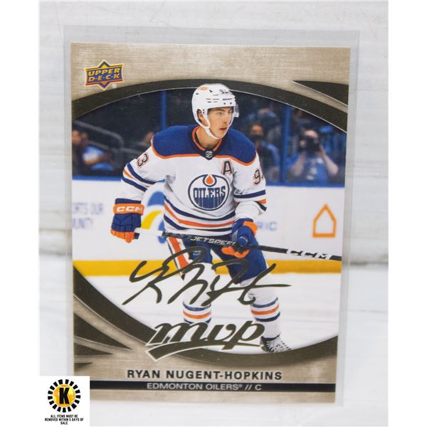 GOLD SIGNED OILERS NUGENT-HOPKINS EDMONTON