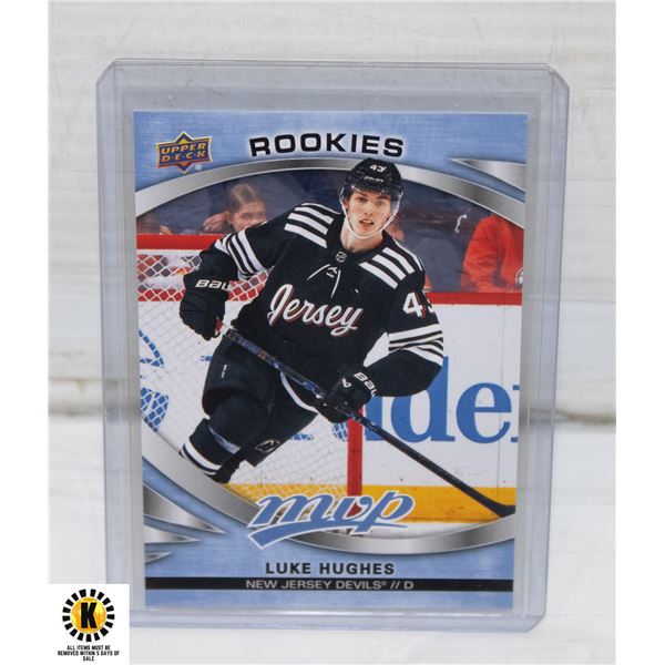 LUKE HUGHES ROOKIE CARD NEW JERSEY DEVILS
