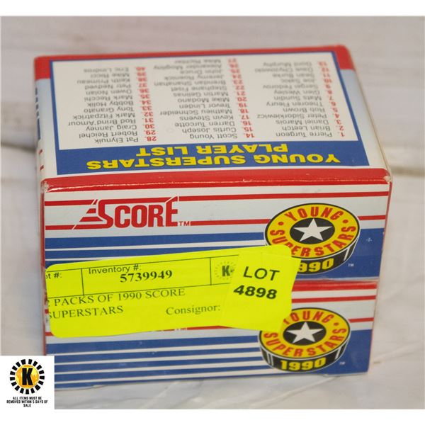 2 PACKS OF 1990 SCORE SUPERSTARS