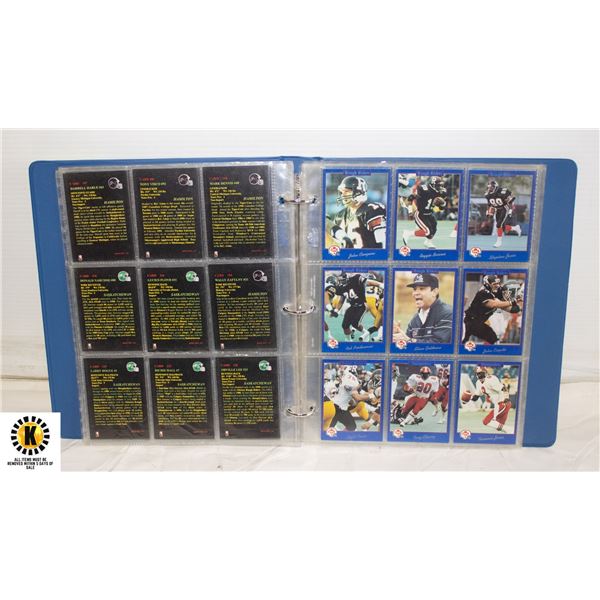 BINDER FULL CFL FOOTBALL CARDS