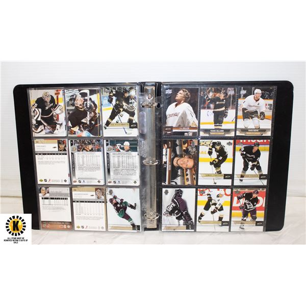 PHOENIX COYOTES & ANAHEIM DUCKS CARDS BINDER NHL