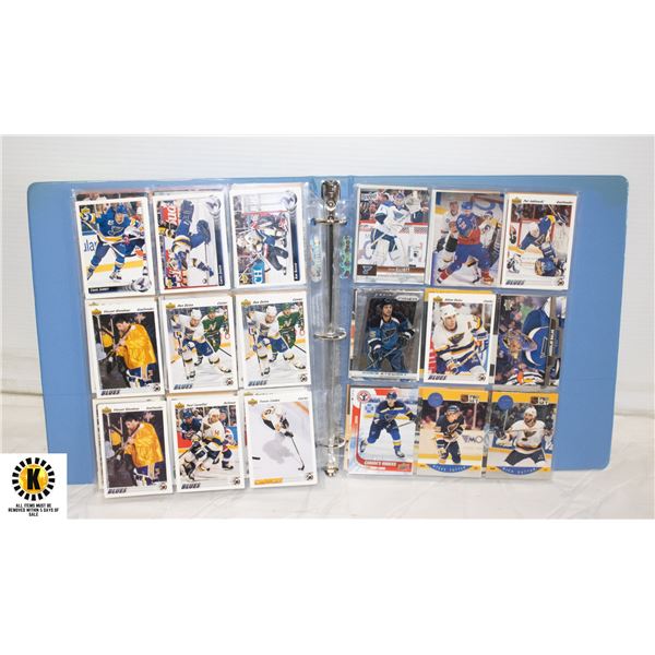 ST. LOIS BLUES CARDS BINDER NHL