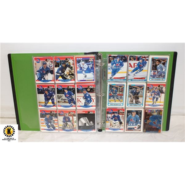 QUEBEC NORDIQUES CARDS BINDER NHL