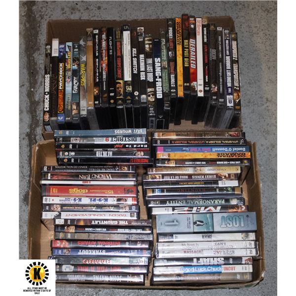 DVD'S- LARGE BOX LOT ASSORTED