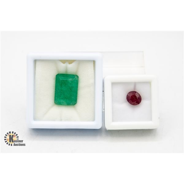 #193-HEATED RUBY 3.20CT & JADEITE 16.10CT