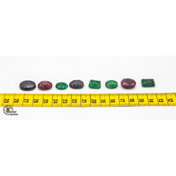 #32-GREEN EMERALD ,RUBY , SAPPHIRE GEMSTONE 93.55