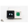 Image 1 : #204-GREEN AGATE 6.95CT & BLUE TOPAZ 1.90CT GEMSTO