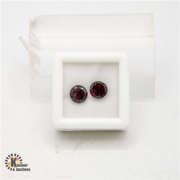 #123-UNHEATED DARK RED GARNET GEMSTONE 3.25CT