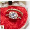 Image 1 : GOLD TONE ZIRCON RING SET SIZE 6
