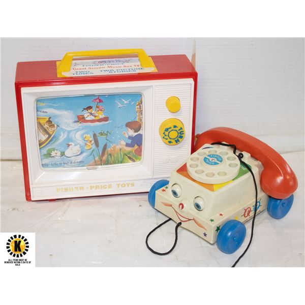 FISHER PRICE T.V & PHONE-ESTATE