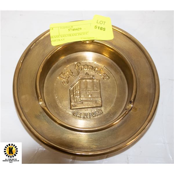 BRASS SAN FRANCISCO CABLE CAR ASHTRAY