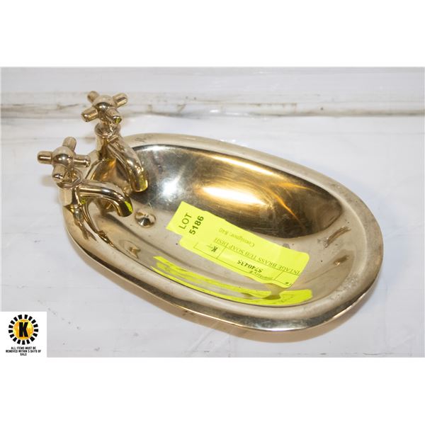 VINTAGE BRASS TUB SOAP DISH