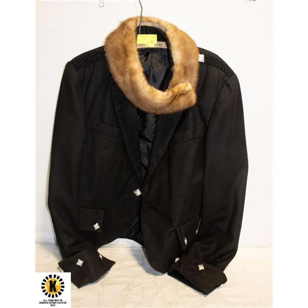 LADIES VINTAGE CONCH COAT WITH MINK FUR